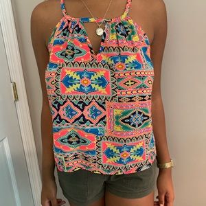 Chic Printed Halter Tank Top